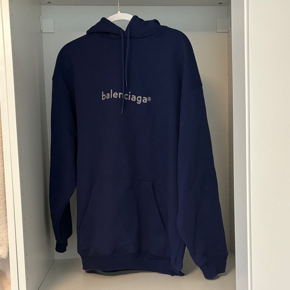 Balenciaga Deep Blue Hoodie - Picture 1 of 5